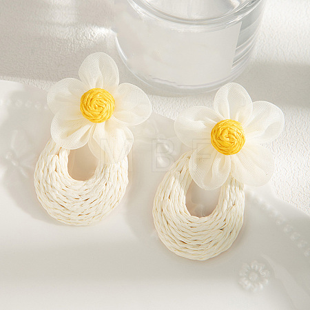 Women's Rattan Stud Earrings WG2B7E1-01-1