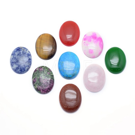 Natural & Synthetic Mixed Stone Cabochons G-P393-I-1