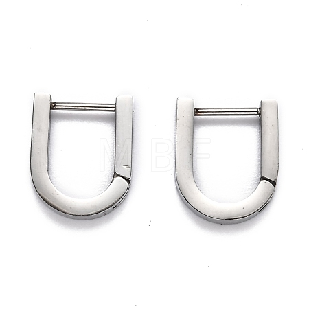 Tarnish Resistant 304 Stainless Steel Huggie Hoop Earrings STAS-H156-12A-P-1