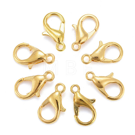 Golden Tone Zinc Alloy Lobster Claw Clasps X-E102-NFG-1