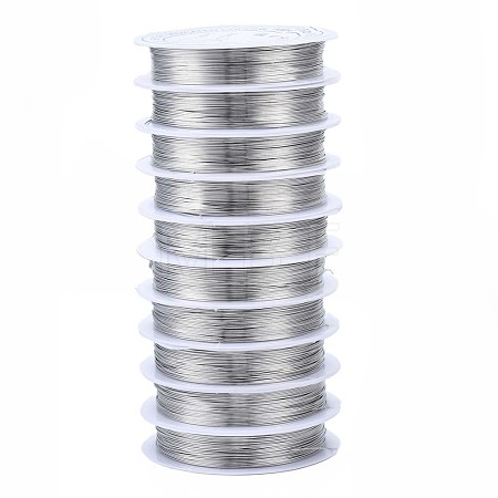 Copper Jewelry Round Craft Copper Wire X-CW0.3mm006-1