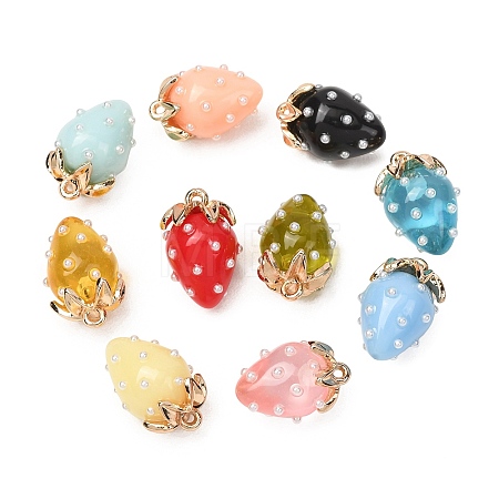 Opaque & Transparent Resin Pendants RE-CBA014D-01G-1
