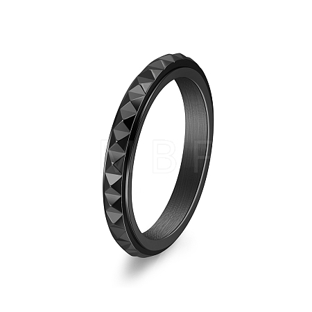 Rotatable Version Korean StyleRotatable Stainless Steel Finger Ring for Men's PW-WGAB2A4-32-1