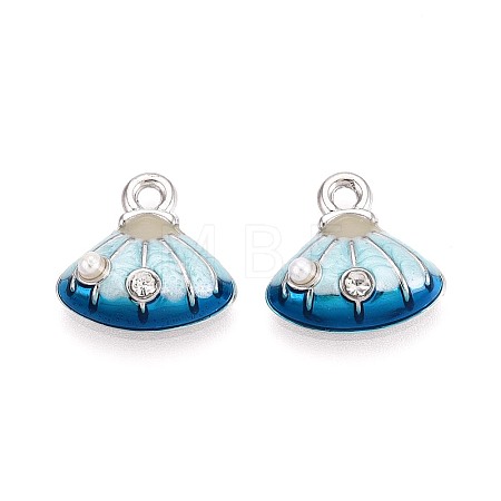 Rack Plating Alloy Rhinestone Enamel Charms ENAM-N065-01P-1