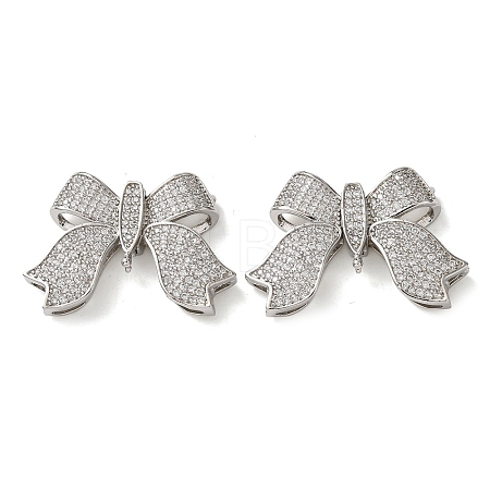 Brass Micro Pave Cubic Zirconia Chandelier Component Links KK-K422-15P-1