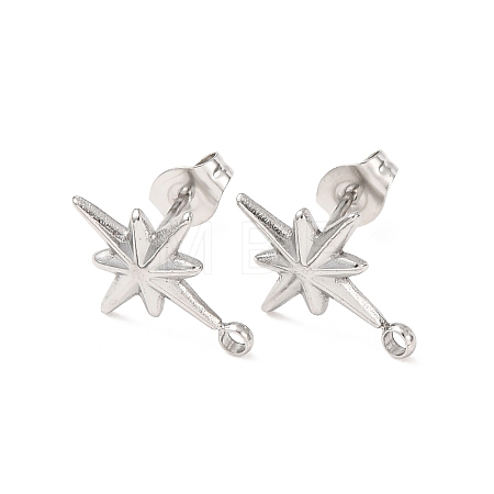 304 Stainless Steel Stud Earrings STAS-K291-13B-P-1