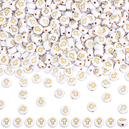 800Pcs Opaque Acylic Beads MACR-PA0001-79-1