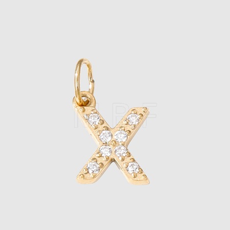 Stainless Steel Cubic Zirconia Pendants with Jump Rings FIND-PW0024-08X-1