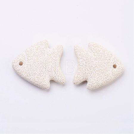 Natural Lava Rock Big Pendants G-K172-13F-1