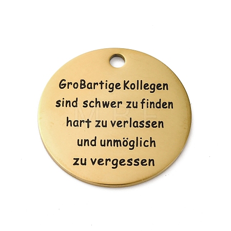 201 Stainless Steel Pendants STAS-R002-01G-04-1