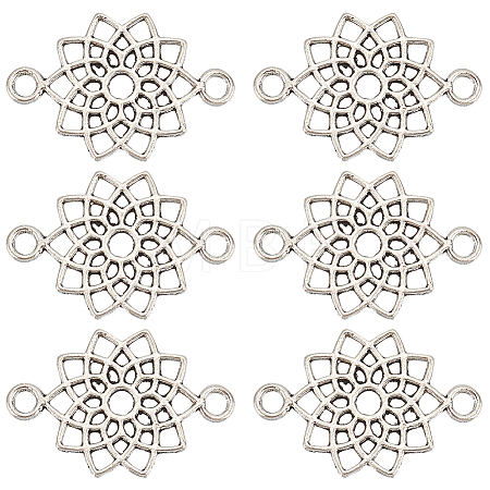 100Pcs Tibetan Style Alloy Connector Charms FIND-SC0006-16-1