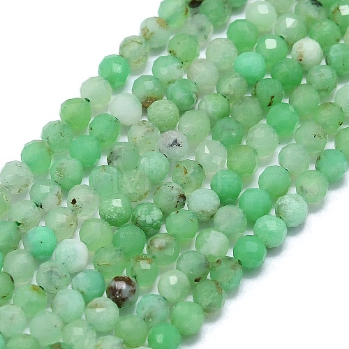 Natural Chrysoprase Beads Strands G-G106-C01-02-1