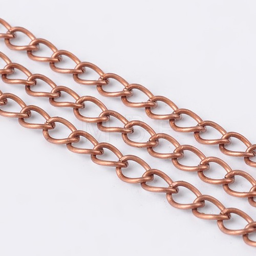 Brass Twisted Chains X-CHC-Q001-5x4mm-R-1