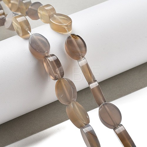 Natural Grey Agate Beads Strands G-P559-B10-01-1