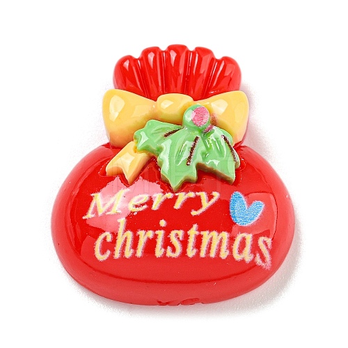 Christmas Opaque Resin Decoden Cabochons RESI-U006-04B-1