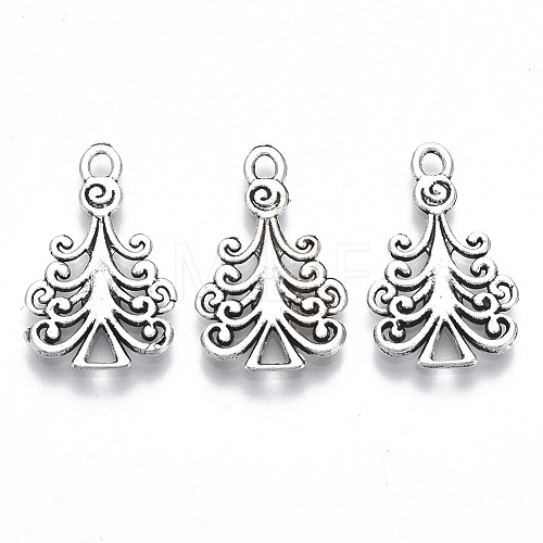 Tibetan Style Alloy Pendants TIBE-N010-23AS-RS-1