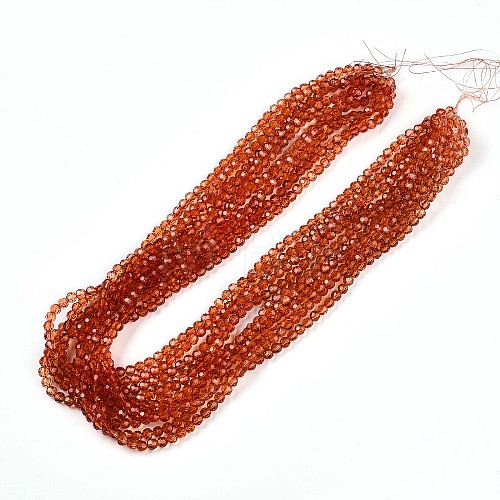 Baking Paint Transparent Glass Beads Strands DGLA-A035-T6mm-A04-1