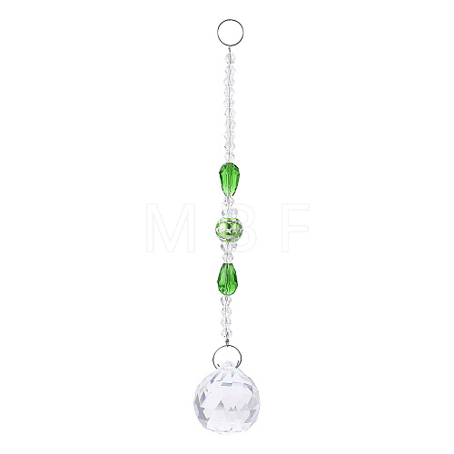 Faceted Crystal Glass Ball Chandelier Suncatchers Prisms AJEW-G025-A06-1