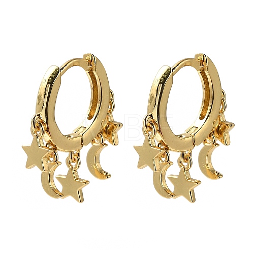 Rack Plating Brass Hoop Earrings EJEW-B062-47G-1