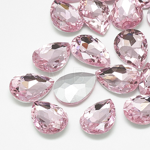 Pointed Back Glass Rhinestone Cabochons RGLA-T081-4x6mm-10-1