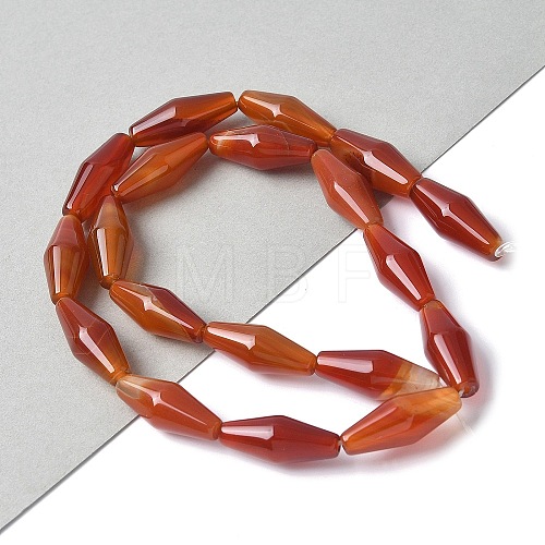 Dyed & Heated Natural Carnelian Beads Strands G-Q019-A03-1