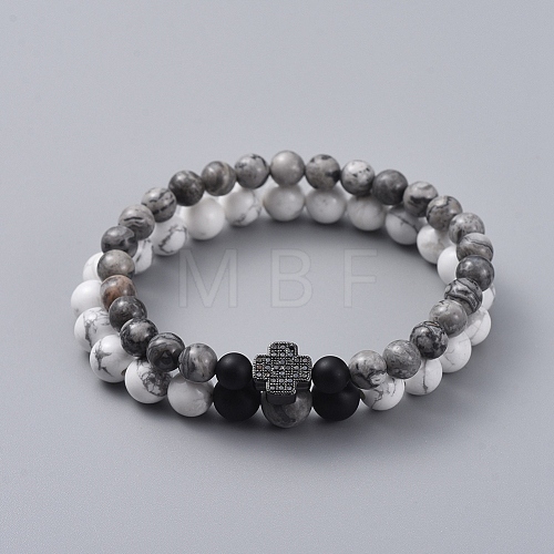 Stretch Bracelet Sets BJEW-JB05027-05-1