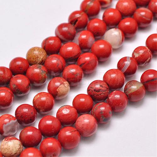 Natural Red Jasper Beads Strands G-F348-02-4mm-1