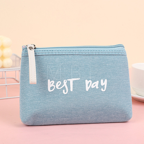 Waterproof Canvas Cosmetic Zipper Bags PW-WG637D7-07-1