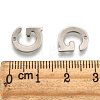 Tarnish Resistant 304 Stainless Steel Letter Charms STAS-O072-G-3