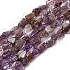 Natural Purple Phantom Quartz Purple Lodolite Quartz Beads Strands X-G-E483-69-2