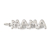 Mother's Day Brass Micro Pave Cubic Zirconia Pendants KK-V007-26P-1