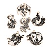 6Pcs 6 Styles Alloy Enamel Pendants ENAM-L054-03KCG-1