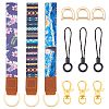 Printed Polyester Ribbon Wristlet Keychain KEYC-BC0001-03B-1