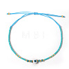 Glass Seed Beads & Resin Braided Bead Bracelets LS-TK7632-3-1