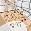 9 Pairs 3 Style Natural Mixed Gemstone Beaded Ring Dangle Leverback Earrings EJEW-JE05089-2