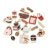 Coffee Alloy Enamel Pendants AL-K001-02-1