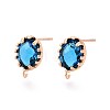 Brass Stud Earring Findings KK-S365-004B-1
