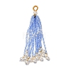 Plastic Beaded Big Pendants PL-CBA0279-01C-1