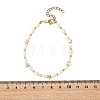 Natural Cultured Freshwater Pearl & Brass Beaded Bracelets for Women BJEW-JB14155-4