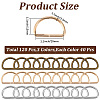 120Pcs 3 Colors Iron D Rings IFIN-CL0001-17-2