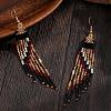 Bohemian Handmade Glass Seed Beads Dangle Earrings LH2376-3