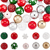 50Pcs 10 Style Christmas Theme Acrylic Beads SACR-SC0001-22-1