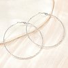 304 Stainless Steel Big Hoop Earrings with 316 Surgical Stainless Steel Pins for Women SA-CBAB549-01P-3