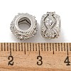 Rack Plating Brass Micro Pave Clear Cubic Zirconia Beads KK-U030-17P-2