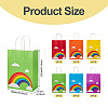 12Pcs 6 Colors Paper Rainbow Printed Carry Storage Tote Bags ABAG-TA0002-05A-3