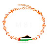 Palestine Map 304 Stainless Steel Enamel Link Bracelets FS-WGEA228-09-1