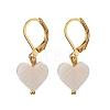 Heart Natural Sea Shell Hoop Earrings EJEW-JE06771-2