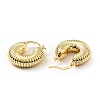 Brass Croissant Chunky Hoop Earrings for Women KK-D080-16G-02-2