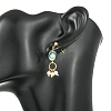 Abalone Shell/Paua Shell & Shell Pearl Beads Dangle Earrings EJEW-JE07327-4