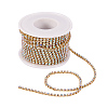 Brass Rhinestone Strass Chains CHC-T001-SS10-02C-6